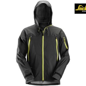Snickers-1300-Waterproof-Shell-Jack-Front_Black-0404