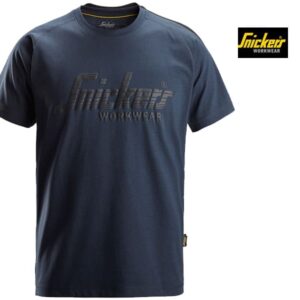 Snickers-2590-Logo-T-shirt_Dark Navy Melange_3400
