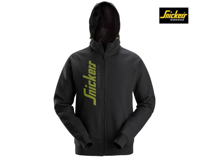 Snickers-2846-logo-full-zip-hoodie-Zwart_0400