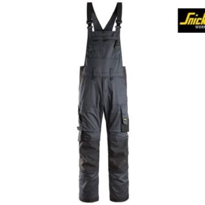 Snickers-6051-AllroundWork-Stretch-Bib & Brace-broek_5804-Steel-Grey-Black-Voorkant