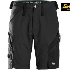 Snickers-6112-LiteWork-37.5®-Korte-Werkbroek_0404-Black-voorkant