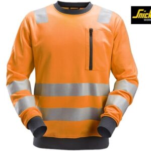 Snickers-8037-AllroundWork-High-Vis-Sweatshirt-Klasse 2:3-5500-High-Vis-Orange-Voorkant