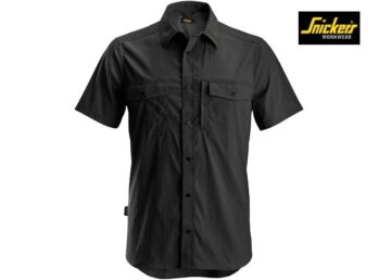 Snickers-8520-0400-Shirt-met-Korte-Mouwen_Black-Voorkant