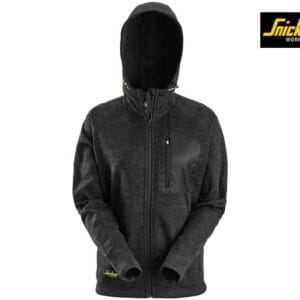 Snickers-8047-Fleece-Dames-Hoodie_Black:Black-0404-Voorkant