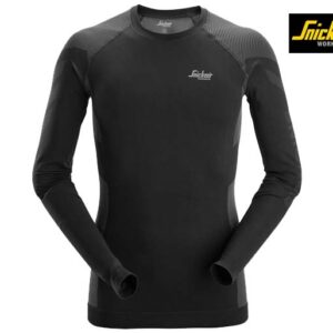 Snickers-9491-Naadloze-Basislaag-In-Motion-Top_0418-Black:Grey-Voorkant