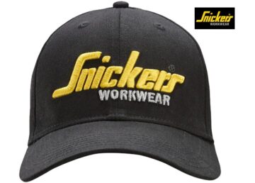Snickers-9002-Flexfit Cap met Logo_0404-Black:Black-Voorkant