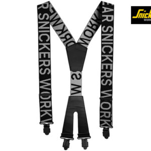 Snickers-9064-Bretels met Logo_0458-Black:Steel Grey-Voorkant