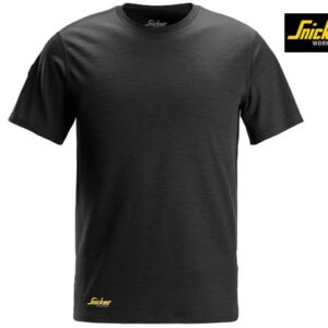 Snickers-2551-Wollen T-Shirt_0400-Black-Voorkant