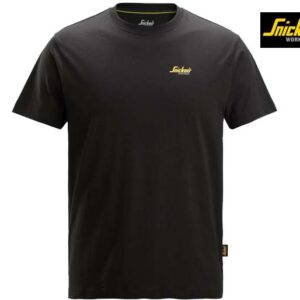 Snickers-2588-T-shirt met klein logo_0400-Black-Voorkant