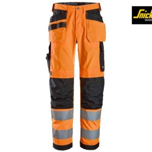 Snickers-6238-High-Vis, Klasse 2, Werkbroek met Holsterzakken_5504-High Vis Orange:Black-Voorkant