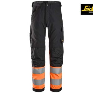 Snickers-6339-High-Vis Werkbroek, Klasse 1_0455-High Visibility Orange:Black-Voorkant