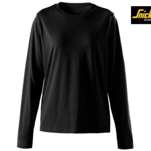 Snickers-2477-Classic Dames T-Shirt met Lange Mouwen_0400-Black-Voorkant