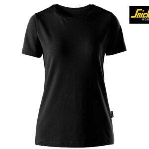 Snickers-2547-Slim Fit Dames T-Shirt_0400-Black-Voorkant