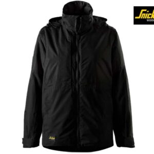 Snickers-1174-AllroundWork, Waterdichte Geïsoleerde Dameswerkjas_0404-Black-Voorkant