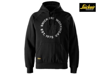 Snickers-2010-Terry Hoodie met Logo_0400-Black-Voorkant