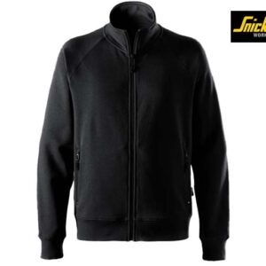 Snickers-2018-Classic Sweater met Rits_0400-Black-Voorkant